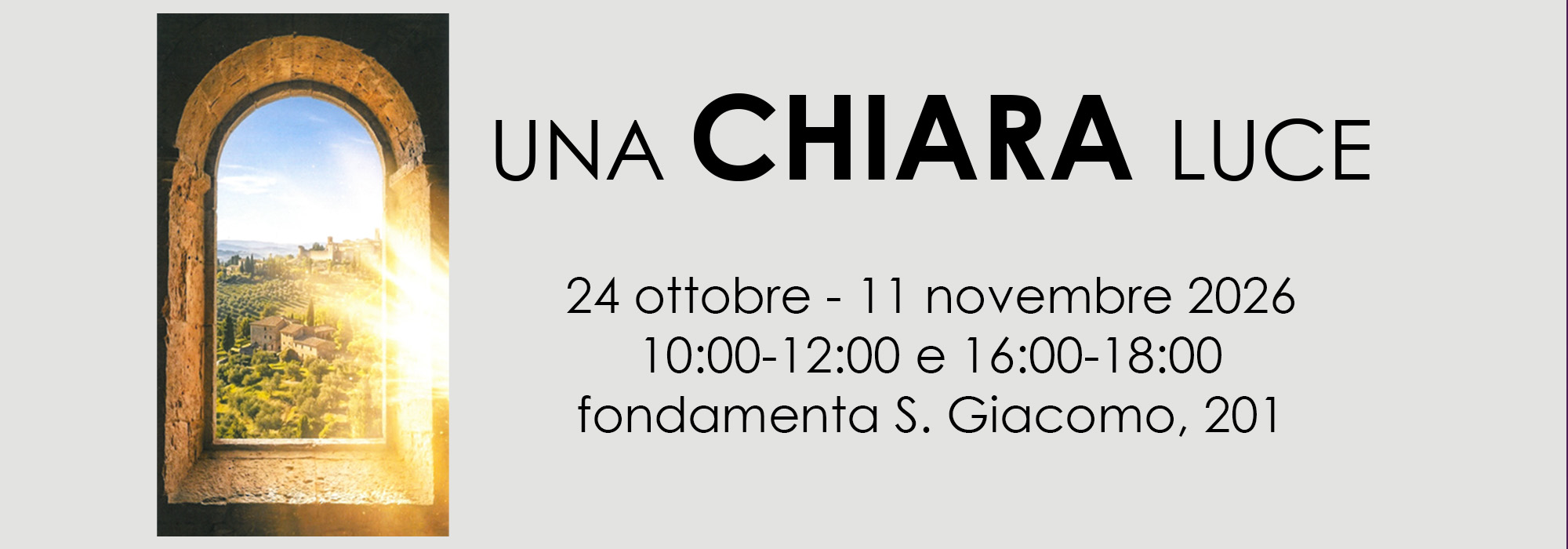 Una CHIARA luce - illuminate dall'umiltà di Chiara d'Assisi immagine mostra chiara 23ott 11nov rettangolare